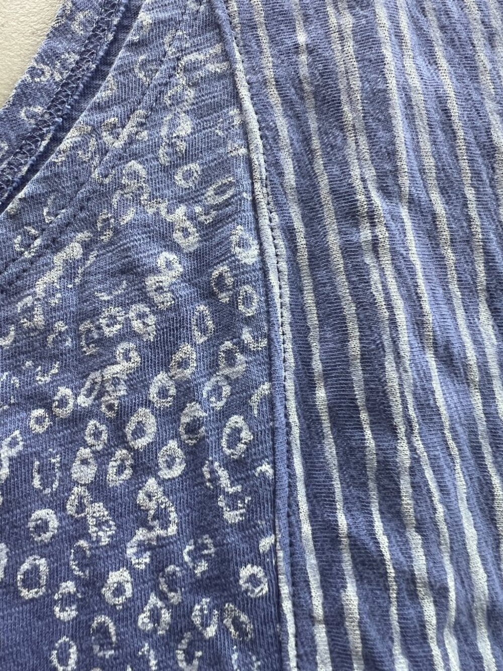 ESCAPE By Habitat - XXL Tank Slub Textured Peruvian Cotton Blue White - Picture 3 of 7